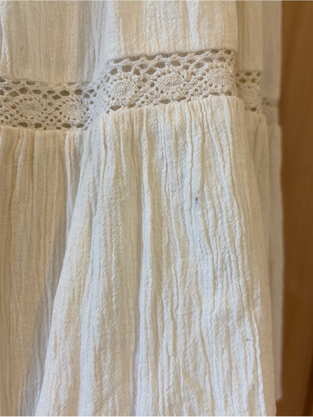 Vtg Polo RALPH LAUREN JEANS CO Skirt Midi Ivory Boho 90s Country L Cottage - Picture 5 of 12